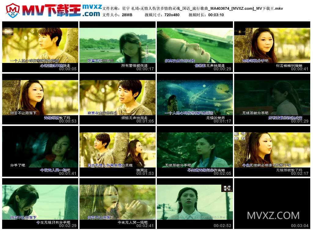 星宇 礼琦-无情人伤害多情的灵魂_国语_流行歌曲_MA403674